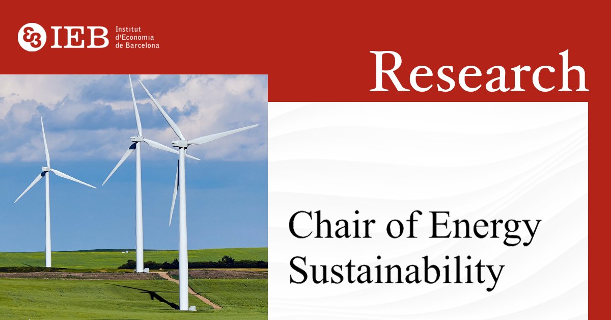 🔋 ♻️ Learn about the Chair of Energy Sustainability (@Energy_UB_IEB) affiliated to the IEB!  Led by professor María Teresa Costa Campi, it promotes #research into the production, supply and use of the #energy needed to maintain social welfare and development.   Read!👇👇 (1/5)