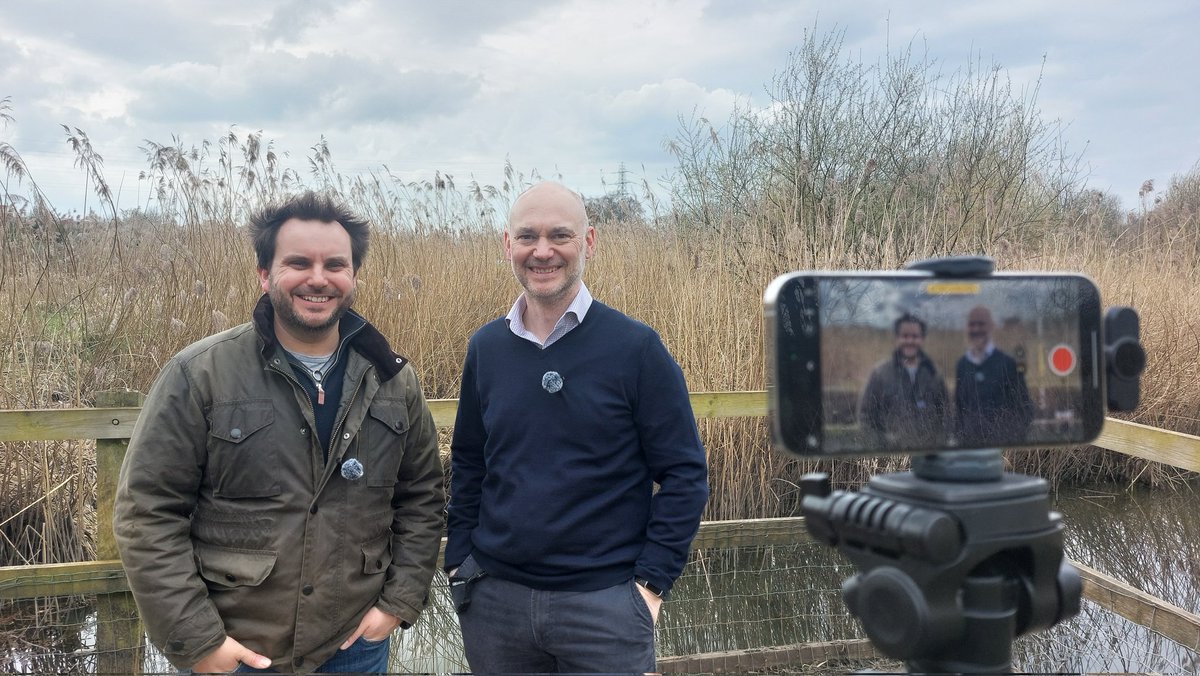 Was great to do some filming about the Chester Wetland Centre, with Matt Clegg from Binnies/@RSKGroup, to discuss how all the different organisations involved are working together to make it happen, and to discuss the research @BangorUni students are doing on the site!