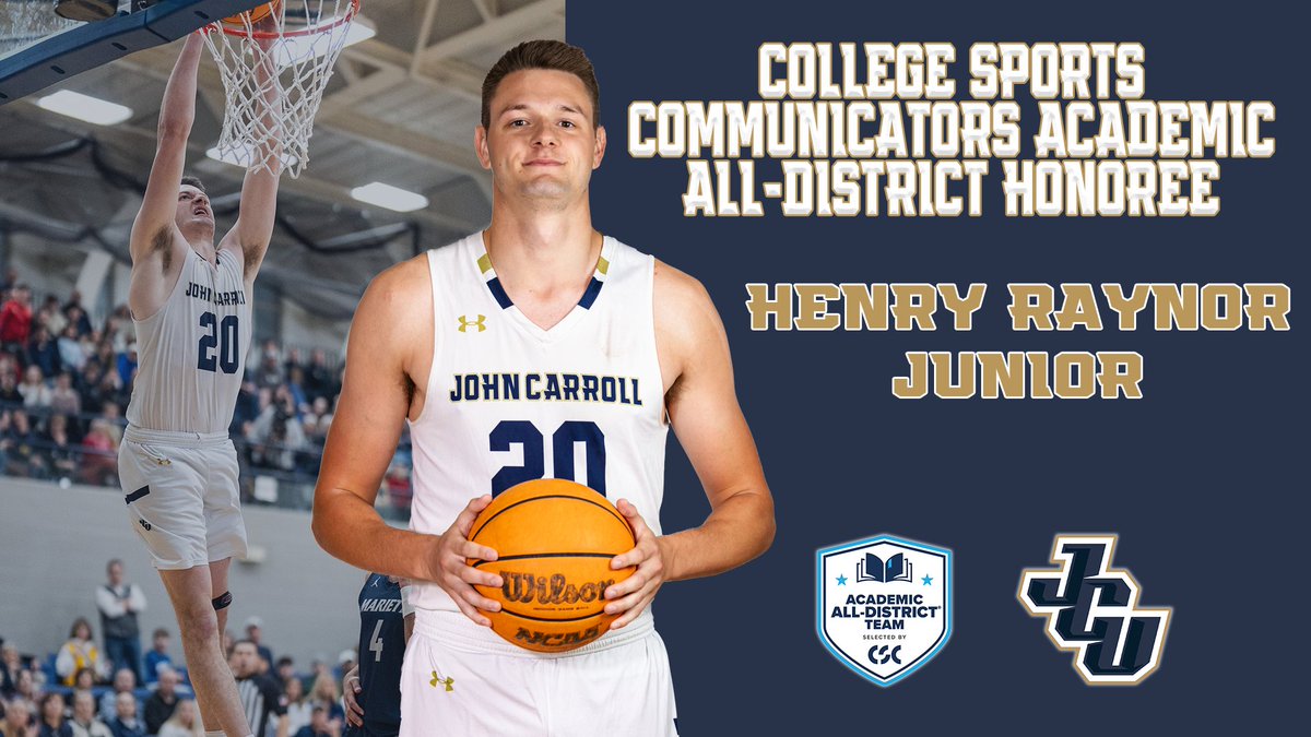MBB: Henry Raynor reps <a href="/JCUMensHoops/">JCU Men's Basketball</a> on the CSC Academic All-District squad!

📰 jcusports.com/news/2024/3/26…