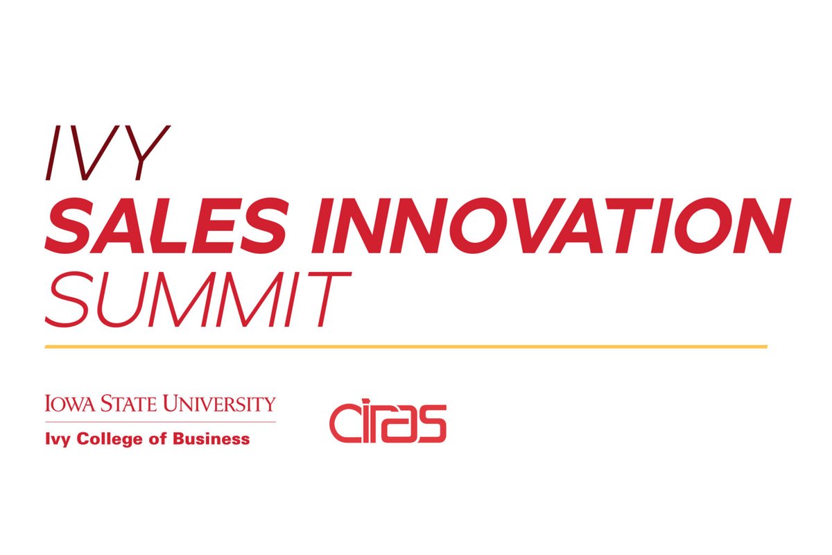 Join us in Ames on May 14th for the third annual @IvyIowaState Sales Innovation Summit, designed for leaders and teams seeking connections and best practices in sales. Save with early bird ticket prices now- April 5th! Learn more & register: ivybusiness.iastate.edu/event/ivy-sale… #CIRAS