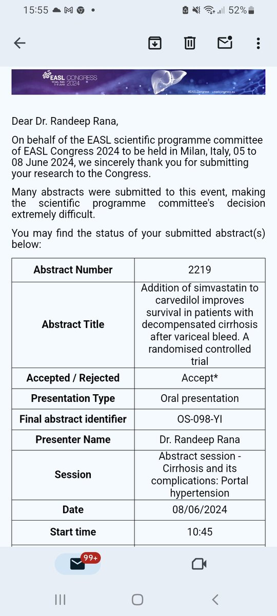 👉. Our RCT on Statin in management of variceal 🩸is accepted for oral in @EASLedu ILC2024. Addition to Trials from AiimsGE iimportantQuestions in management of variceal 🩸. @EASLnews @BavenoCoop @Sam_ogre @randeeprana90 @mdtabish008 @Being_Medico @JustSagnik #livertwitter