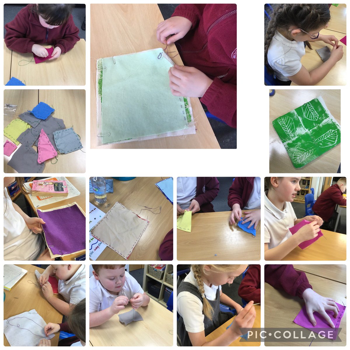 Year 4 have been honing their sewing skills this afternoon by sewing their William Morris inspired printed cushions. They have done really well! 🪡🧵🍃 #MoorsidePA #MoorsidePADT