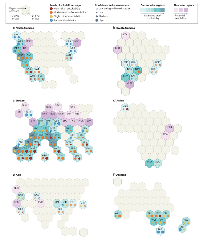 🚨New Review!

Grapes produced for wine-making are highly susceptible to changes in climate, such as extreme heat &amp; drought 🍇🍷

This Review explores the changing geography of wine production and recommends adaptation measures for growers and consumers

nature.com/articles/s4301…