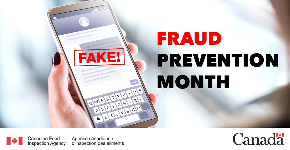 ⚠️ A #FraudPreventionMonth reminder: If you have any doubts about the legitimacy of correspondence from the CFIA, contact us! ❗ 📱 bit.ly/4cnWp8i #FPM2024 #GetCyberSafe