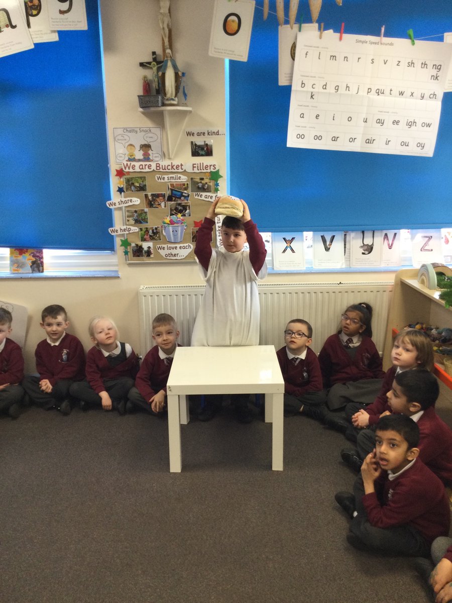 StMariesRecep's tweet photo. The Last Supper in Reception Class today, recreated with our own Jesus and Judas! #stmariesburyreligion #stmariesburyeyfs #holyweek2024 https://t.co/NmO5JZdiN9