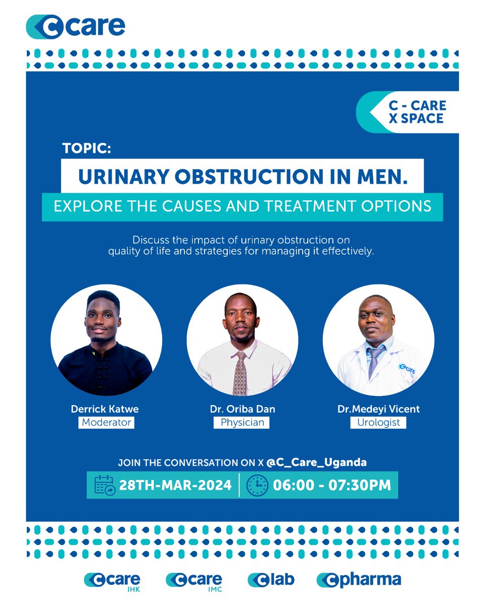 The length of a movie should be directly proportional to the endurance of our bladders. 😃 👍Join us on Thursday as we discuss urinary obstruction. ✍️I will also hint on my previous experiences in Obs/Gyn# on common causes in Women. @C_Care_Uganda @rkalyes1 @SessangaArthur