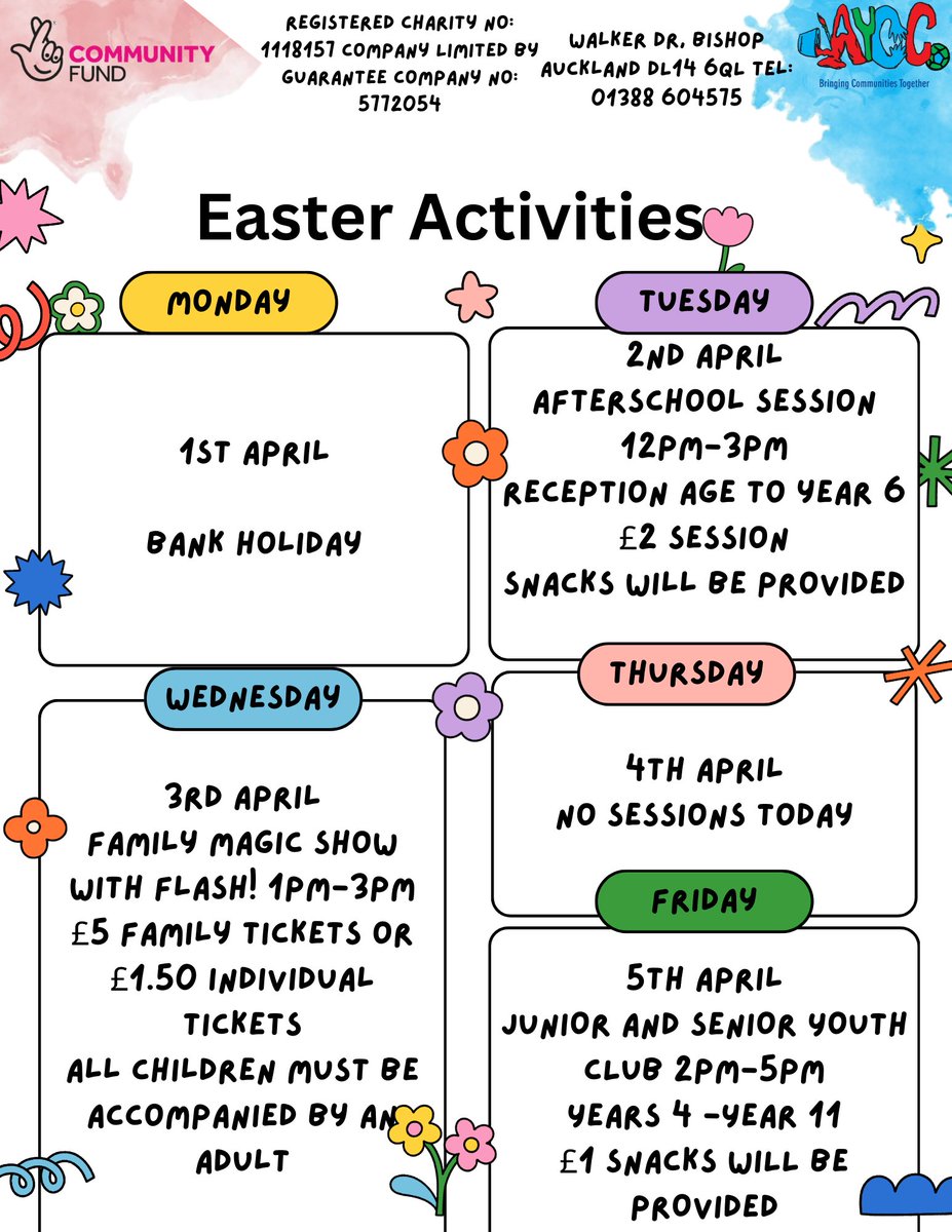 Check out our programme over the Easter holidays 🐰🐰 Please book ahead to avoid disappointment! Tickets are available on sale now