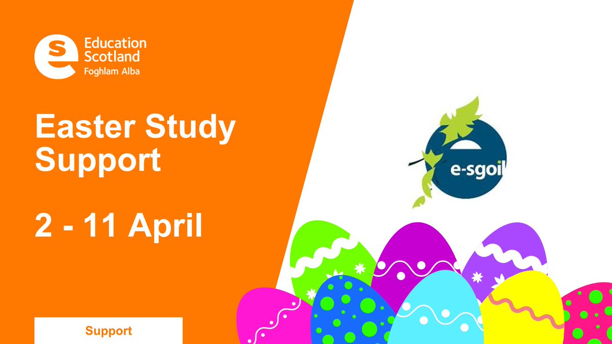 Registration is open for e-Sgoil's 2024 Easter Study Support! This is for Senior Phase learners who are working towards National Qualifications. This year there are 74 different webinar Teams, covering a wide range of subjects and levels - ow.ly/mnUa50QZtOt #NeLO @eSgoil