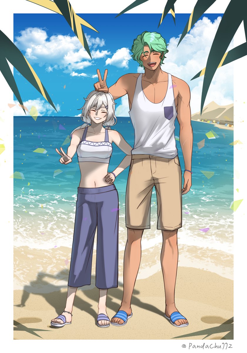 Julia & Cove I drew a picture of Julia and Cove showing their height difference. (Julia=155cm; Cove=193cm) #fanart #OurLifeBeginningsAlways #OLBA #CoveHolden