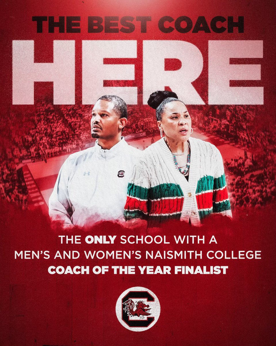 351 schools play D-1 basketball. Only one can say this 🤙

#Gamecocks I #ForeverToThee