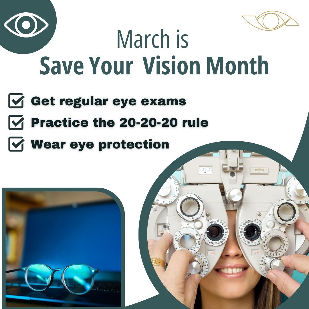 Clear vision, bright future! March is Save Your Vision Month. Take care of your eyes today for a clearer tomorrow. 👀💡 #SaveYourVision #SaveYourVisionMonth #ClearVision #BrightFuture #levineyecare #vision #eyecare #visionsource #whitingoptometrist #optometrist #optometry #ped...