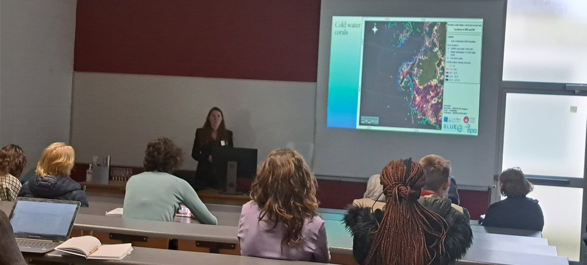 Avery Fenton from @uniofgalway giving a talk on @BlueC_Research as part of the Marine & Coastal Session at #ENVIRON2024 Avery's research is funded by @MarineInst and @EPAIreland