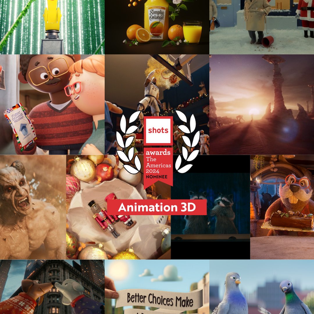 See the 2024 Shortlist for Ad of the Year: Animation (3D) - Part 1
Check it out here: shotsawards.com/showreel/view/… 

<a href="/FCB_TO/">FCB TO</a> <a href="/TBWAMAL/">TBWA\Media Arts Lab</a> <a href="/smugglersite/">SMUGGLER</a> @passionPix <a href="/AKQA/">AKQA</a> <a href="/HelloMerman/">Merman</a> <a href="/SidLee/">Sid Lee</a> <a href="/TONICDNA/">TONIC DNA</a>  <a href="/aandeddb/">adam&eveDDB</a> <a href="/TBWAChiatLA/">TBWA\Chiat\Day\LA</a> <a href="/lobo_cx/">Lobo</a>  @AltoNewYork