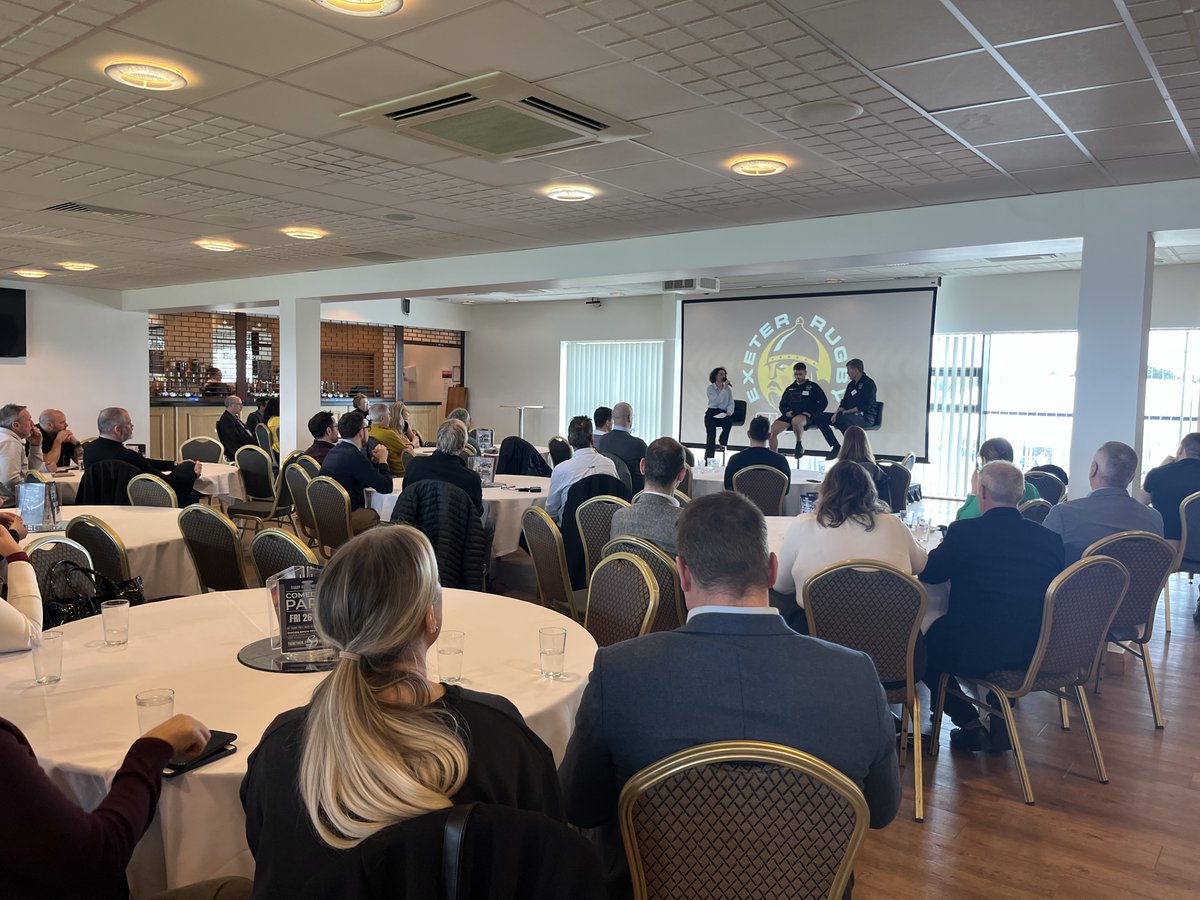 We've had a wonderful day with the @ExeterChiefs Gold Card Holders 👊 In our Chiefs Suite we held a Q&A with Coaches Rob Baxter & Susie Appleby, as well as men's and women's players. A buffet lunch was served followed by the opportunity to watch the Men's training session. 🤩