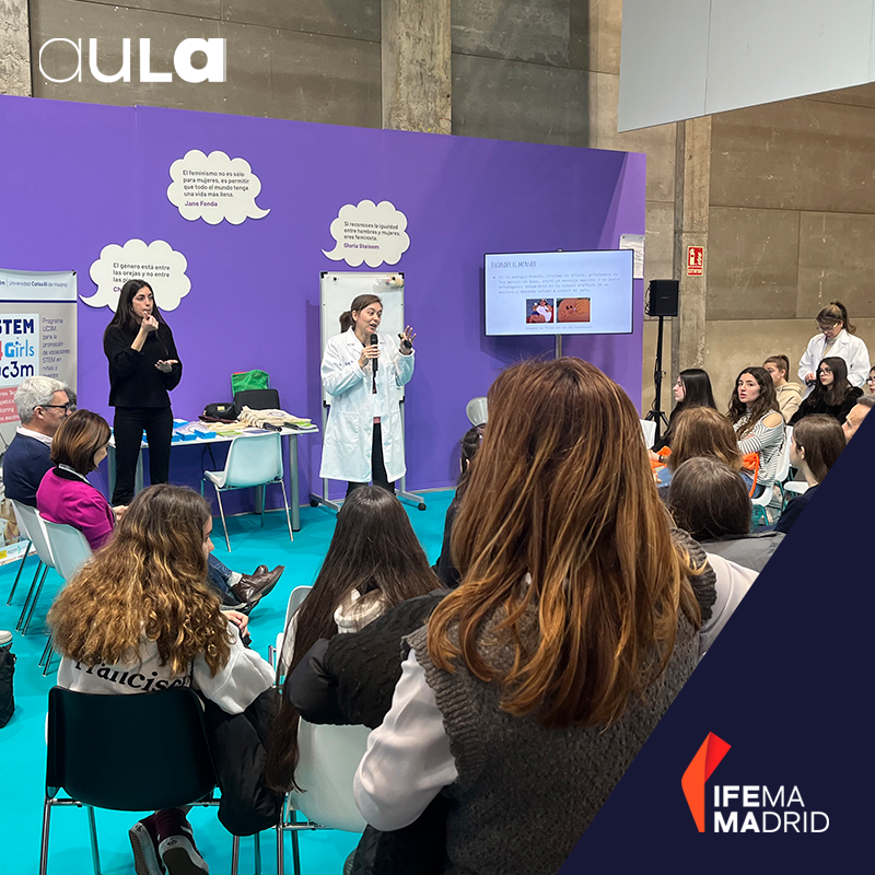 💜 La igualdad es imprescindible para una sociedad sana y próspera. Gracias al #AulaIgualdad de @InstMujeres acercamos el feminismo a los más jóvenes en la reciente edición de #AULA, a través de diversos e interesantes talleres. 📰: ifema.es/semana-de-la-e… #SemanadelaEducación