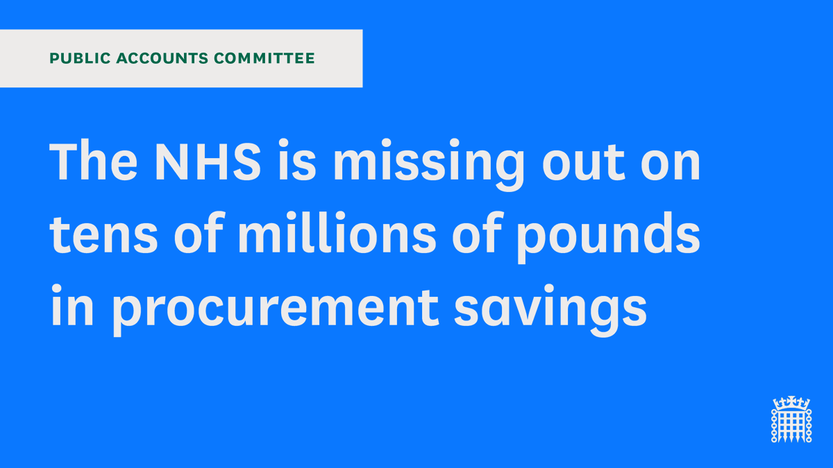 🚨 New report 📢 Over two-thirds of NHS trusts say they shop elsewhere because of limited availability through NHS Supply Chain, an organisation created to save the NHS money. Read the full report ⬇️ publications.parliament.uk/pa/cm5804/cmse…