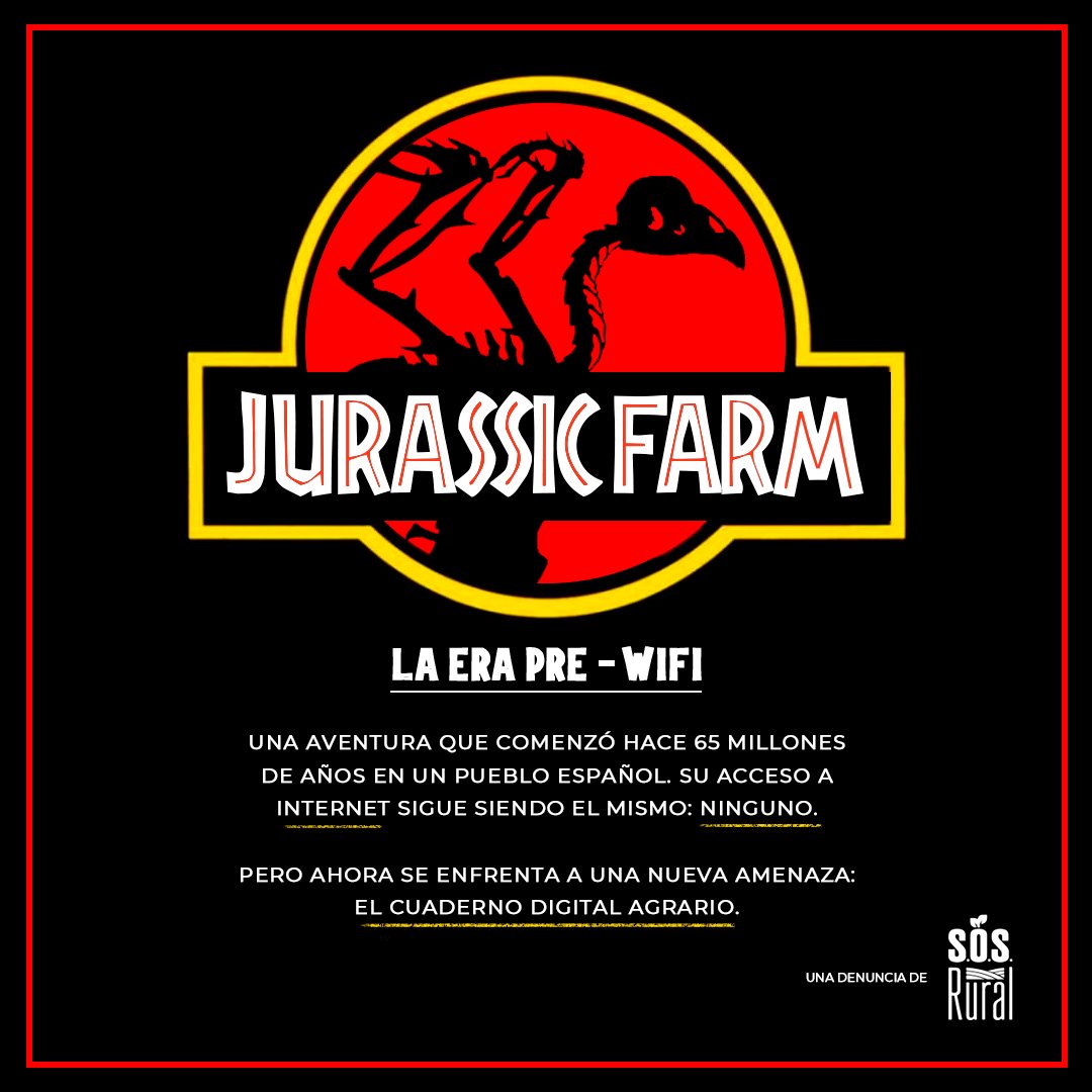 📡 ¿Cuaderno digital agrario sin wifi? 

¡Bienvenidos al pasado en Jurassic Farm! 

#BrechaDigital #CuadernoDigitalAgrario #PAC