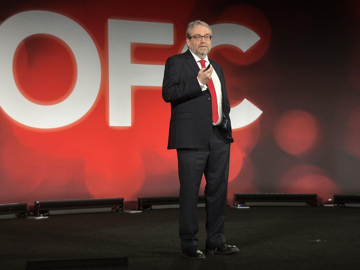 Today at #OFC24! @Microsoft Partner Researcher David Richardson joins the plenary stage to explore the radical advances in transmission fibers, from improved optical properties and systems performance relative to conventional single-mode fiber technology.