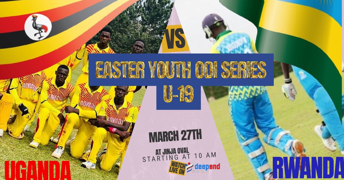 The baby cricket cranes will bounce back stronger when they verse their neighbors Rwanda in the Easter youth ODIseries  U19 which is happening in jinja cricket oval and will be live @deepend_sports @CricketUganda @KenyaCricketoff @RwandaCricket
@CricketFansUg @IvanCsajjabi
@ICC