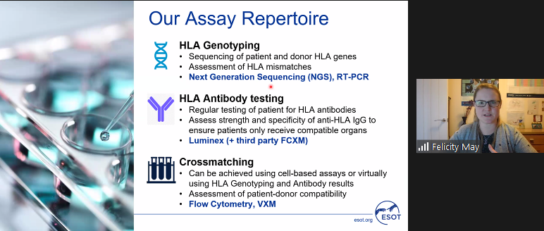 ESOTtransplant's tweet photo. A remarkable presentation on Immunological risk stratification of highly sensitised patients by @FelicityNJMay NOW ➡️ online workshop "Decision making when transplanting highly sensitised patients" #ESOTeducation https://t.co/S9tO3LC7C5