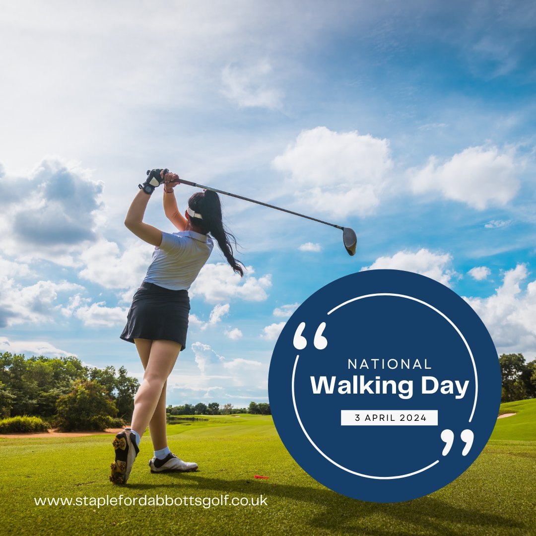 🏌️‍♀️Step into Golf on National Walking Day 🚶 Lace up your shoes and join us for a round of golf at Stapleford Abbotts Golf Club. Walking the course enhances your physical well-being and allows you to soak in the beauty of nature with every step. #Romford #Essex