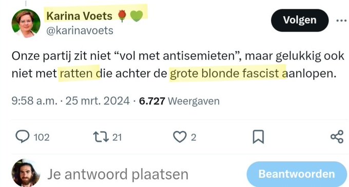 Hannesz1956's tweet photo. De @PvdA is een extreemlinkse anti-Joodse scheldpartij geworden. Niet normaal deze tweet. #KarinaVoets https://t.co/hkZSTJRBfV