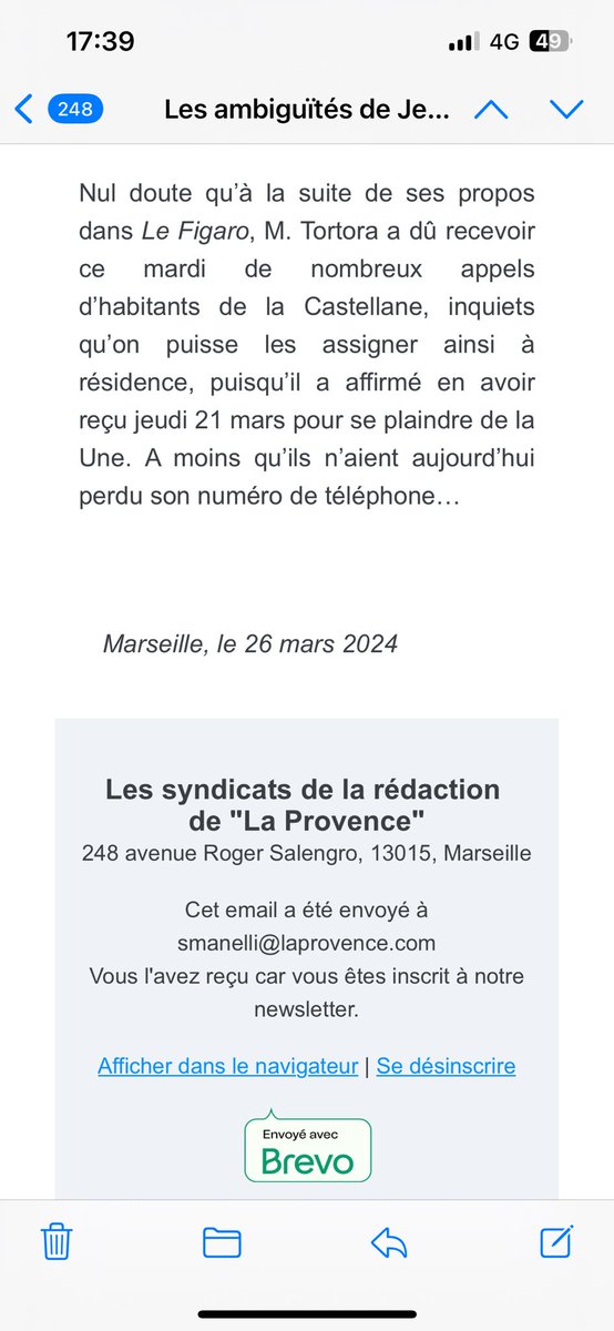 « Qui est ambigu? » Les syndicats de <a href="/laprovence/">La Provence</a> répondent à <a href="/jc_tortora/">Jean-Christophe TORTORA</a>