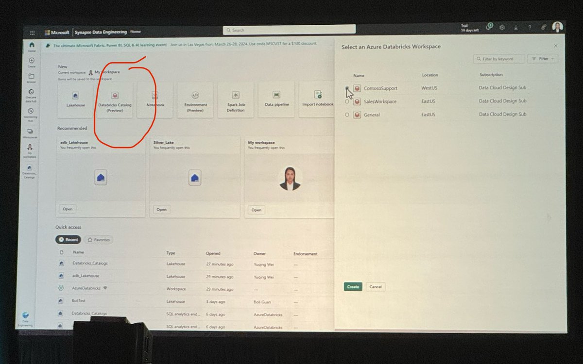 Wow. Unity catalog from #databricks now coming to fabric!! #FabCon Very excited about this new feature. A major win for existing databricks customers to get data into #PowerBI reports