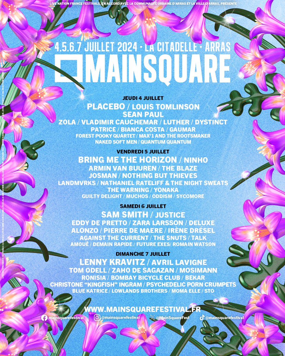 MainSquareFest's tweet photo. 🔥La prog complète du Main Square 2024, c'est carré 🤯

Du 4 au 7 juillet, on retourne la Citadelle ensemble  🫶 https://t.co/ydC12EpBv9 https://t.co/YizWzxlLM7