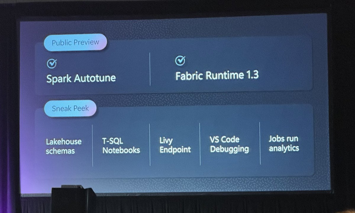 More improvements for the Spark Engine. Delta 3.0 coming soon! Great announcements from @JustynaLucznik today! #FabCon Code debugging coming with some very handy new features. Work in vs code using remote spark looks amazing!