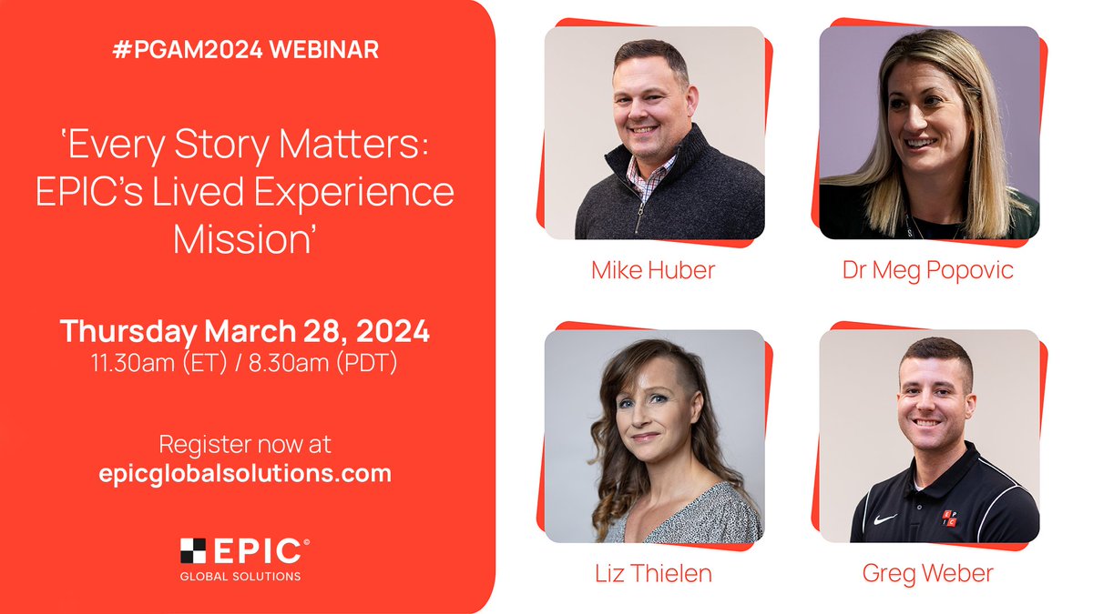 We're only a couple of days away from the crescendo of our #PGAM2024 coverage. Throughout March, we've been reminding you that 'Every Story Matters', and our panel are happy to explain why, if you log on for our Q&A-based webinar on Thursday. Register: bit.ly/EPICxPGAM2024W…