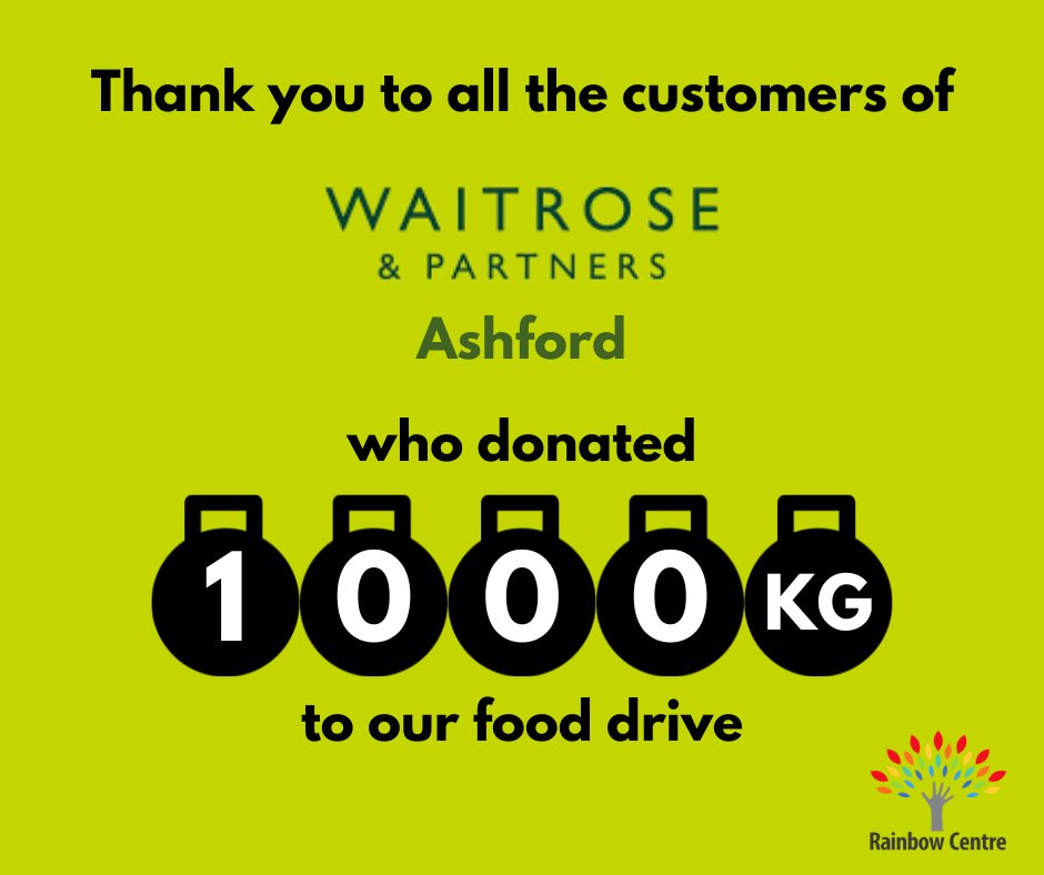 A massive thank you to Waitrose & Partners (Ashford Kent) and all their customers who supported our Foodbank by donating one tonne of food! 🧡🧡🧡
#thankyouforthesupport #youmakeadifference