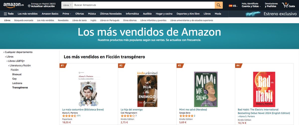 Esto es muy fuerte ¿eh?
#MimiMeSalvó en <a href="/AmazonKindle/">Kindle</a>:
🕺🎉➡️amazon.es/gp/bestsellers…