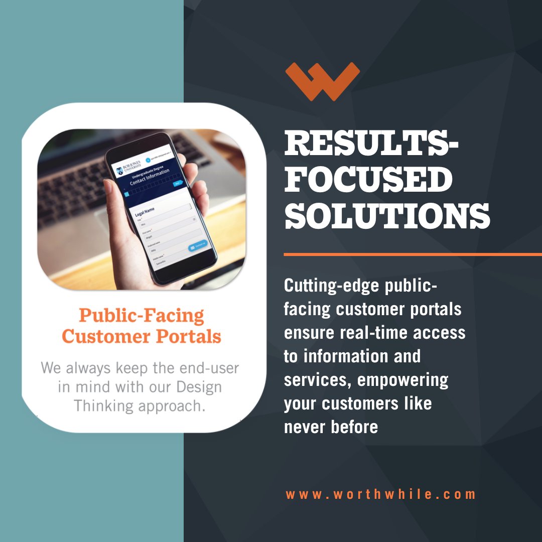 Ready to transform your customer experience with our state-of-the-art, public-facing portals? Give your customers the power of real-time information and services, elevating their experience to new heights. 💼

Learn more at worthwhile.com