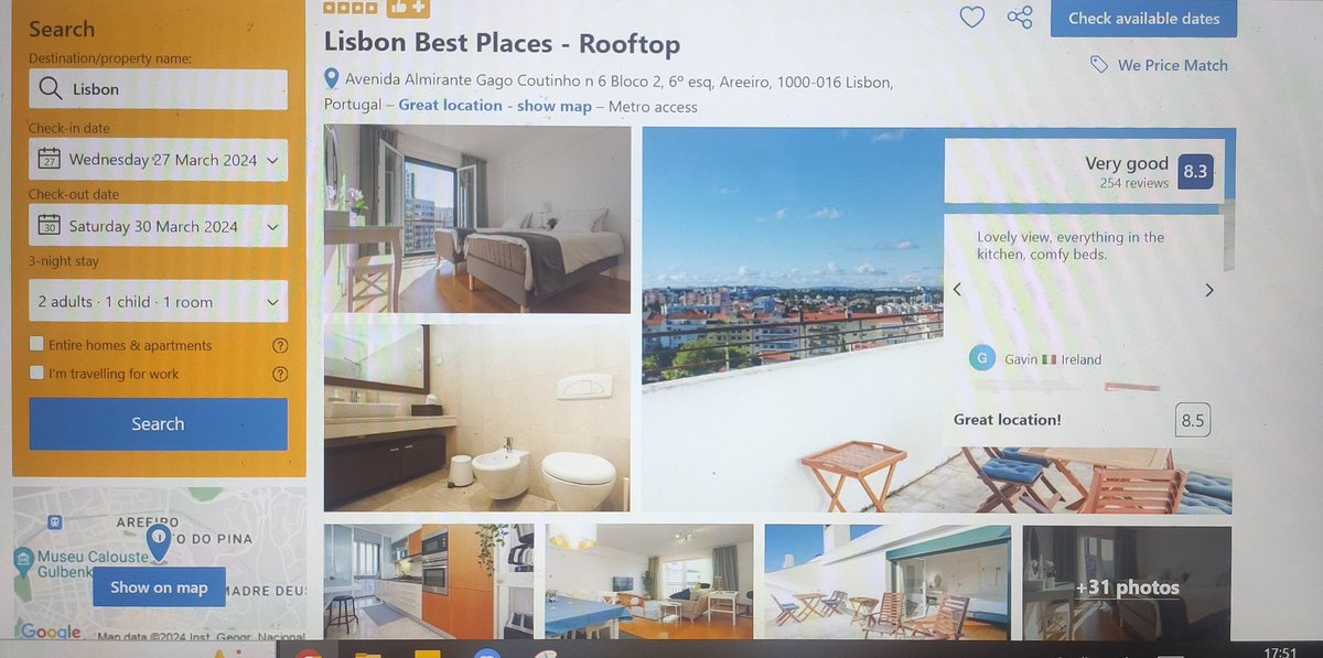 ⚠️ATENCIÓN!!!⚠️ CUIDADO SI VAS A LISBOA Y RESERVAS ESTE APARTAMENTO. AYER DEJARON A MIS PADRES (YA MAYORES) EN LA CALLE CON EL FRIO Y LA LLUVIA, ADEMÁS DE ESTAFARLES 1000€. @bookingcom NO HIZO NADA Y EL PROPIETARIO BORRÓ TODOS LOS CORREOS Y LAS RESEÑAS. SINVERGÜENZAS.