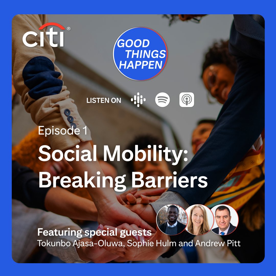 In Episode 1 of #GoodThingsHappen discover how @Citi internships are breaking barriers and changing lives. #SocialMobility #UK Listen here: on.citi/3xbzoWh 👂 🎧 📻