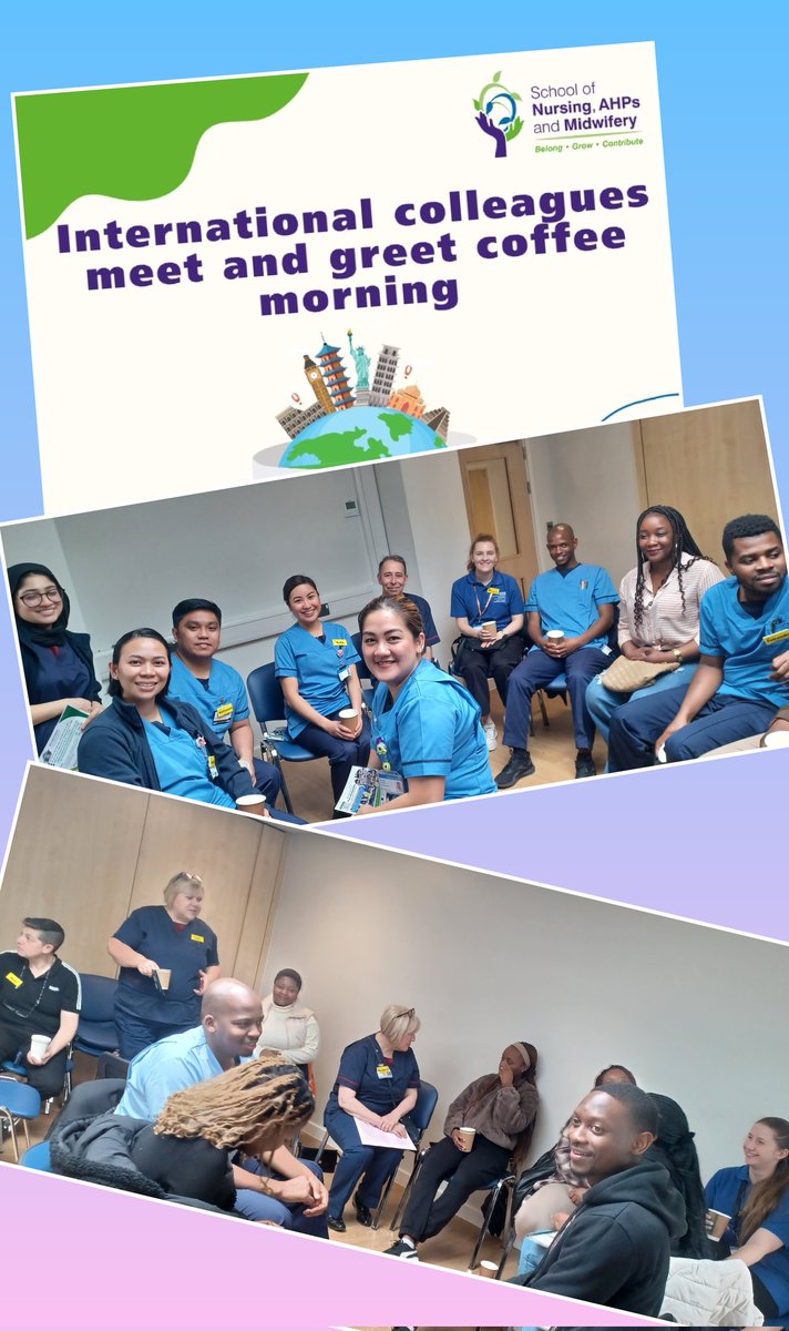 ⭐️International get together: Meet & Greet ⭐️Coffee & connect with colleagues ☕️🗨👋🏾☕️ 🫱🏽‍🫲🏿 Wonderful turnout at Good Hope @uhbtrust @LynnFisher26 @mec19 @UHB_SoN @UHBEducation