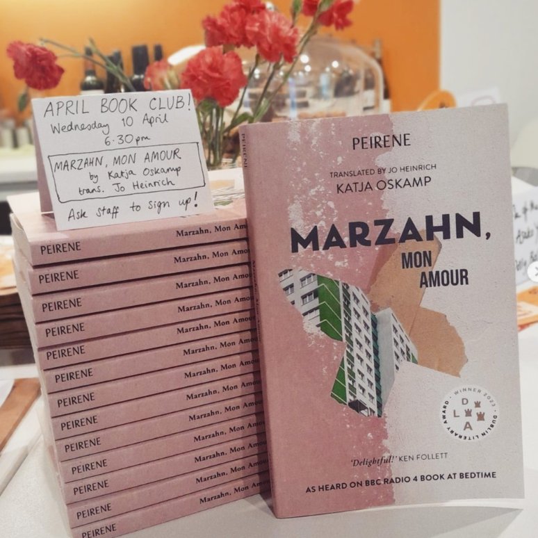 Our April Book Club choice is MARZAHN, MON AMOUR, written by Katja Oskamp and translated by Jo Heinrich. Wednesday 10 April, 6.30pm Free to attend - to reserve a space, send us a message/email or ask a member of staff in store to sign you up!