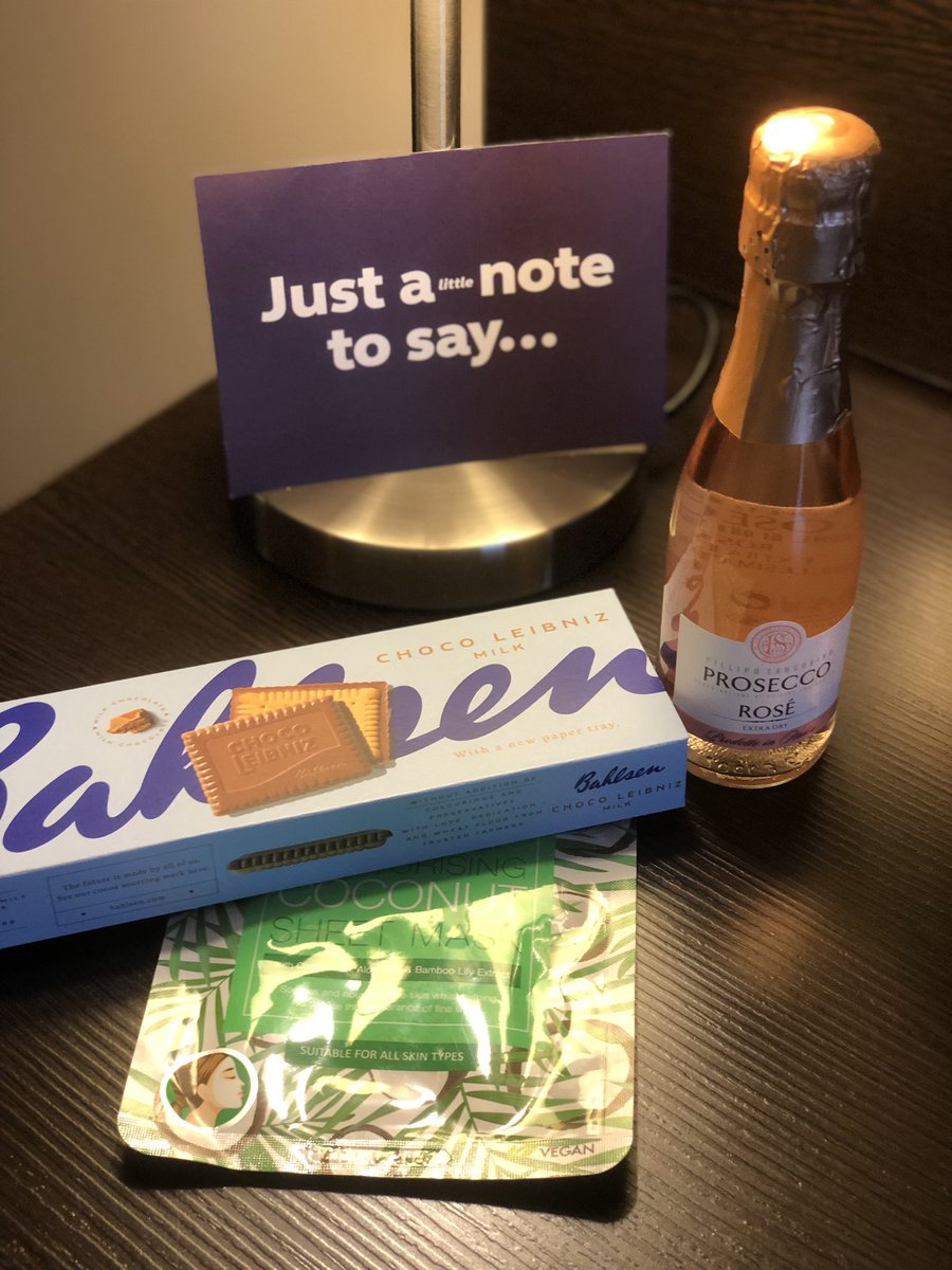 Thank you @premierinn for this lovely gift .Touring is hard and these little touches are why I book with this hotel chain xxx
