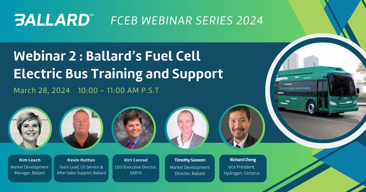 💻 You asked for it, and we listened. Due to popular demand, we have brought in expert speakers for insights on #FuelCell Electric Bus #Hydrogen sourcing, safety, transportation, supply solutions, and more for our upcoming webinar, Register here - bit.ly/4arxDSY