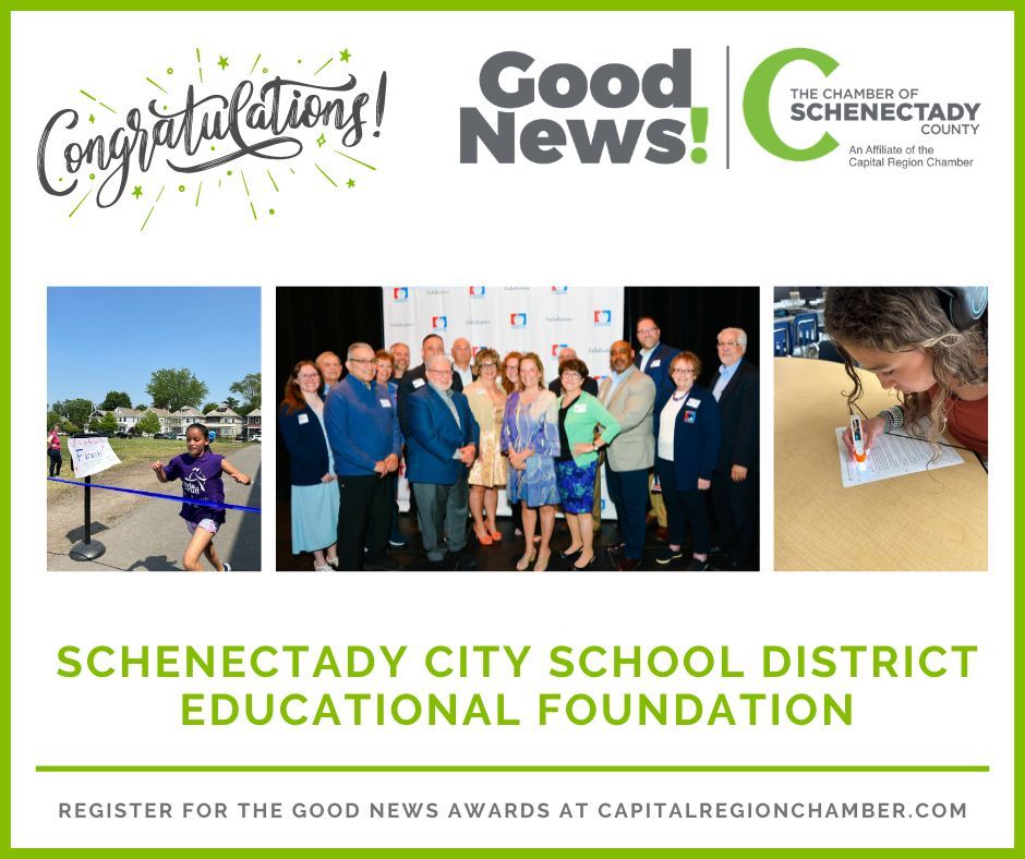 Please join us in honoring The Schenectady City School District Educational Foundation at our Good News Awards Luncheon, Wednesday, April 17th at Rivers Casino & Resort. Purchase your ticket today! Reservations are required as space is limited. buff.ly/4akAUn5