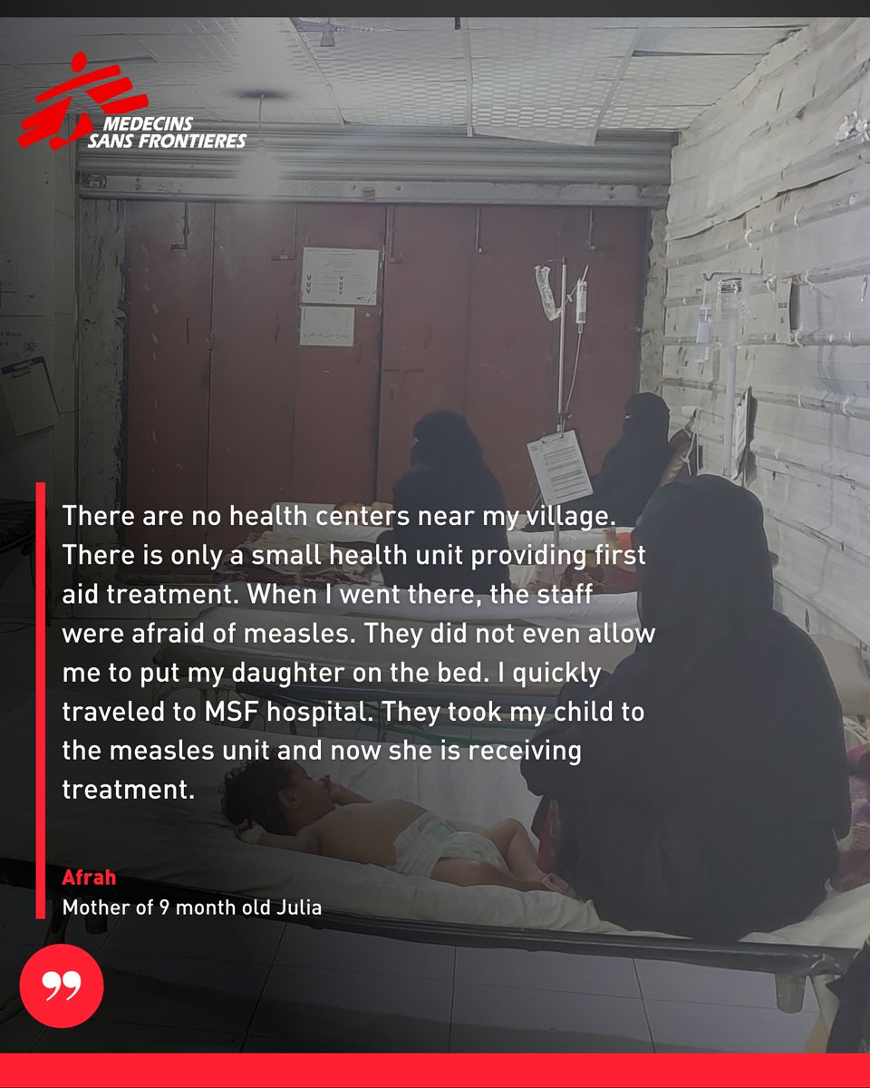 Julia was suffering from #measles but her mother Afrah could not take her to the hospital 🏥right away due to the high transportation costs. Read Julia’s story below:⬇️