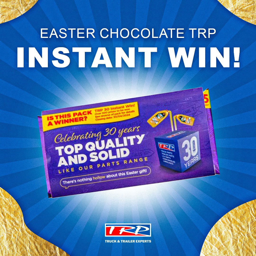 We're kicking off TRP's 30th Anniversary with a sweet surprise this Easter! 🍫✨ TRP stockists are giving away Cadbury chocolate bars which comes with a golden ticket to win fantastic TRP prizes. Find your unique number and enter to win. #Competition #Giveaway