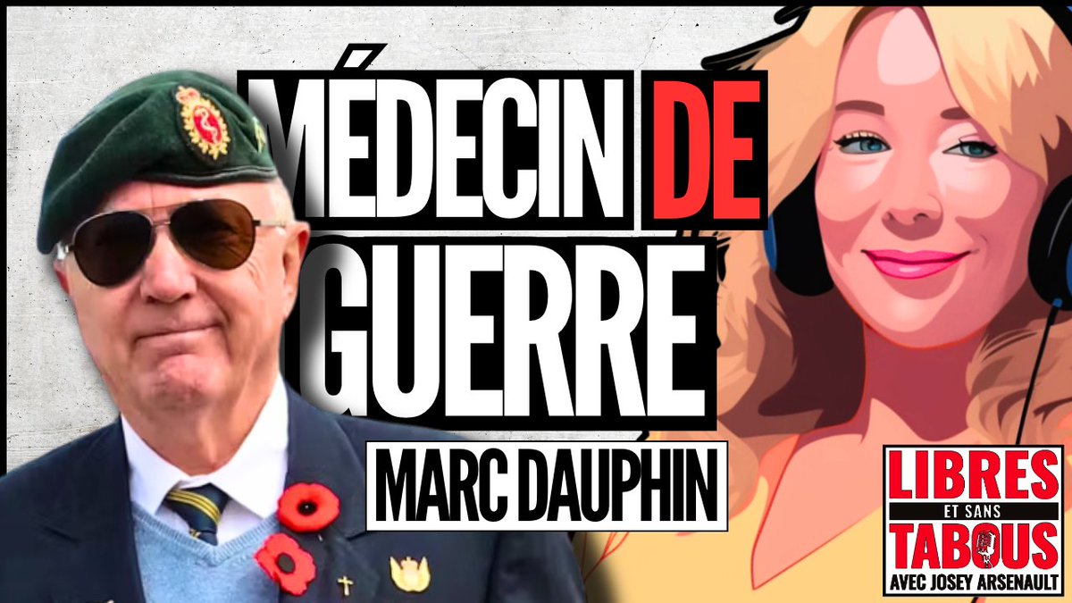 LibreSansTabous's tweet image. L&apos;épisode de demain mettra en scène l&apos;un de nos vétérans canadiens, le major retraité Marc Dauphin, également auteur de plusieurs livres sur son expérience dans différents théâtre de guerre ! 

Notons que ce dernier a été récompensé et honoré durant son service militaire ainsi…