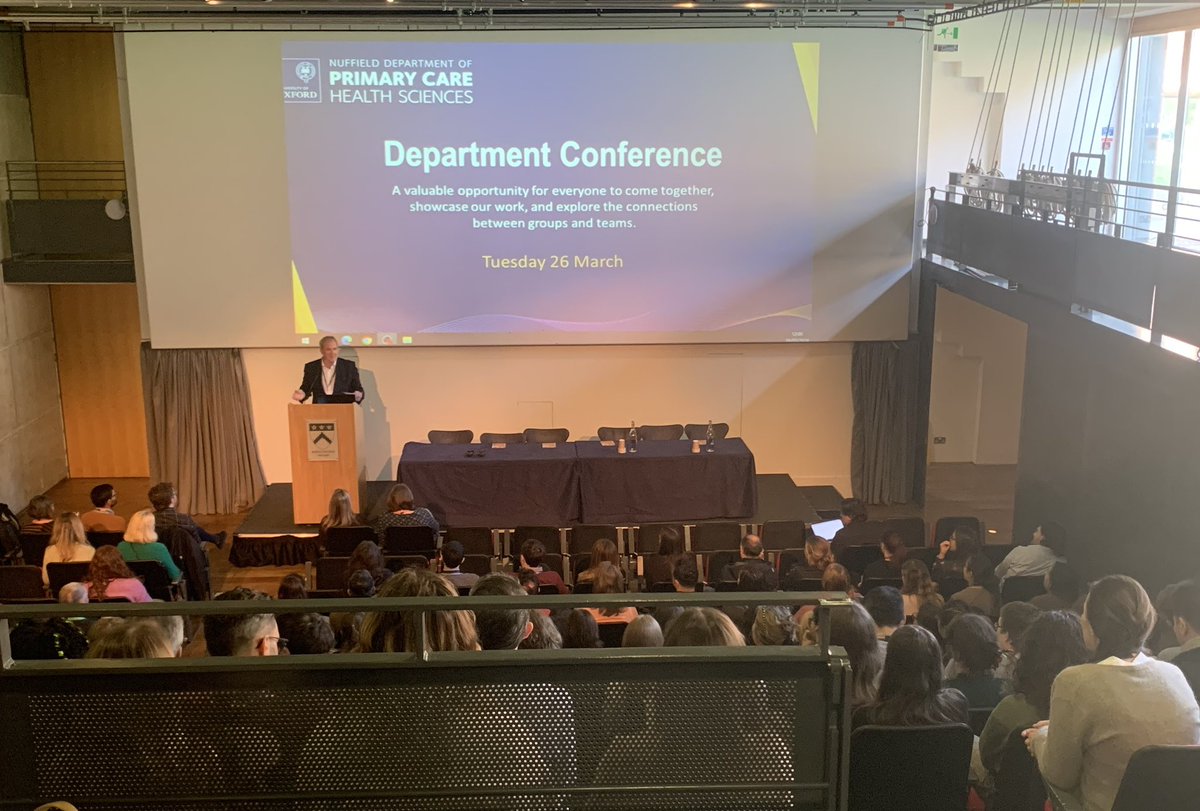 A fantastic mix of presentations at the @OxPrimaryCare conference today - a valuable opportunity for everyone in our department to come together, showcase our best work, and explore the connections between various groups and themes.