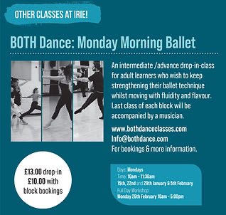 Take a look at some of the previous community classes at IRIE. - Hip Hop & Urban Dance - Dancehall & Soca - Maroon Fitness - Talking Drum at Drumology - Monday Morning Ballet See more using the link in our bio 🔗