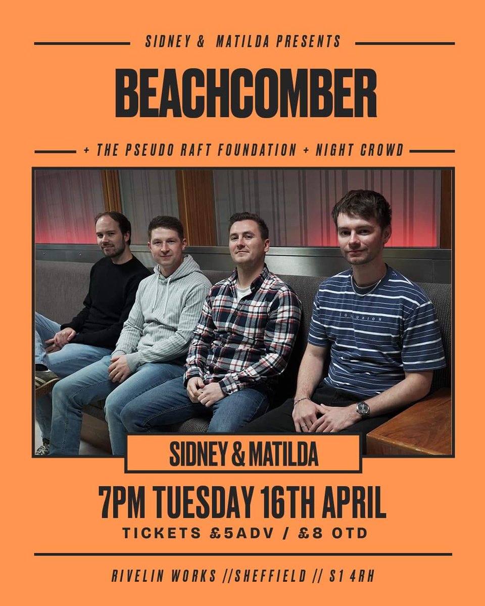 We’re busy getting tuned up to headline Sidney & Matilda April 16th - have you got your ticket yet? Joining us on the lineup will be the rock anthemic antics of The Pseudo Raft Foundation and the dreamy tunes of Night Crowd Tickets are available via the link in our bio.