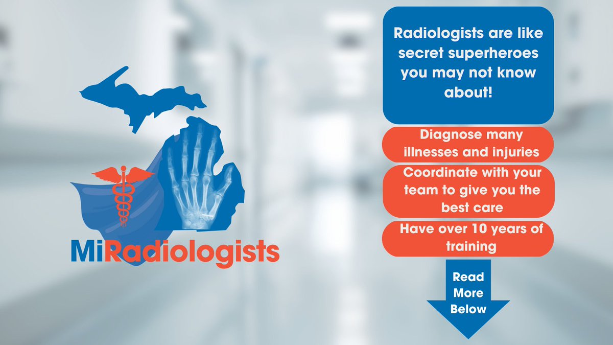 Radiologists are your team of secret superhero doctors you might not know about. Radiologists ensure accurate diagnoses and safe care, with over ten years of training. Learn more: miradiologists.com/news/blog/why-… #Radiology #Radiologist #MedicalImaging #Healthcare #MichiganHealthcare