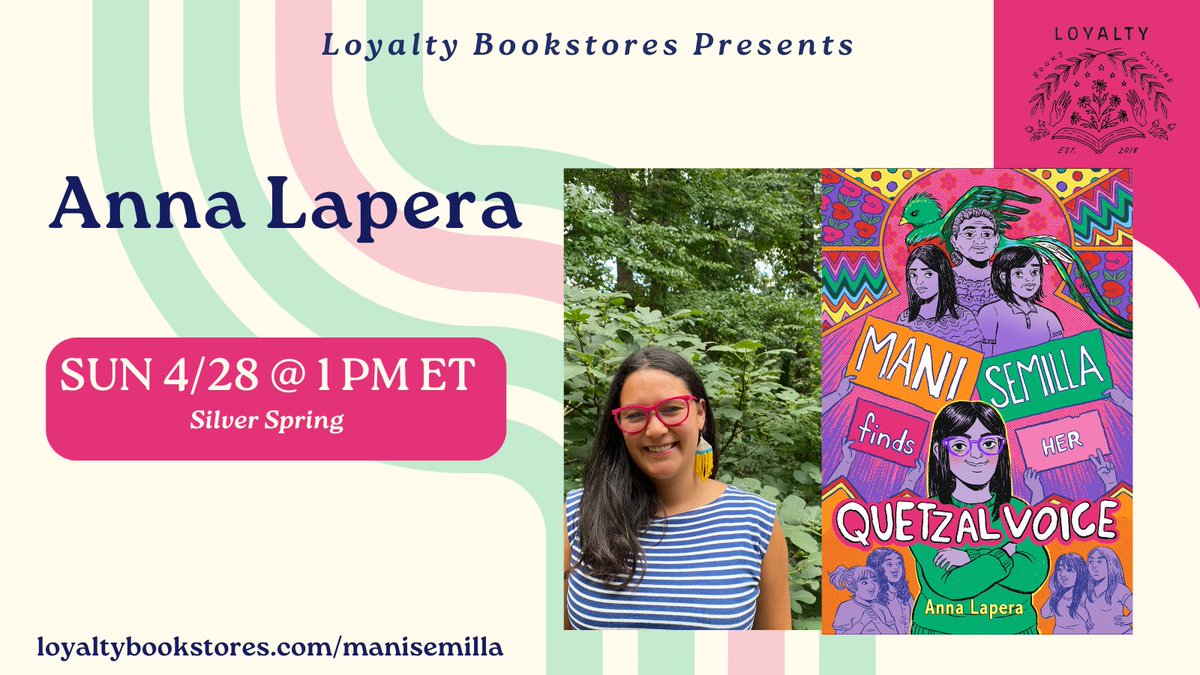 So excited and honored to join @Loyaltybooks for an afternoon of book talk and writing activities. Tell your teens, tweens and all the spunky-hearted activists in your life!