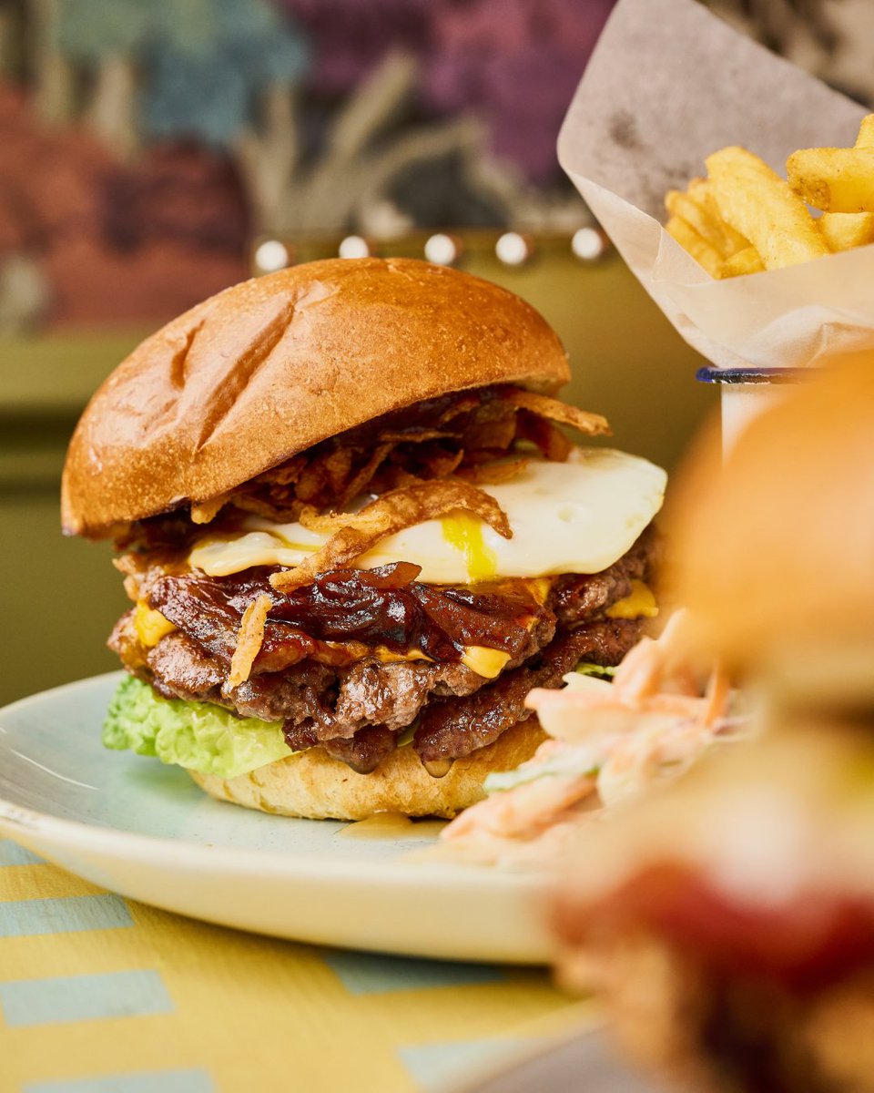 Since our new menu launched, the Cowboy Smash Burger has been firing out to so many of you! 

You've been loving this taste of the wild west. Stacked with two smashed beef patties, pulled brisket, American cheese, fried egg, gravy mayo, and maple BBQ sauce... can we get a yeehaw?